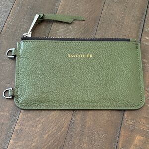 Bandolier Green Leather Expanded Pouch Wallet